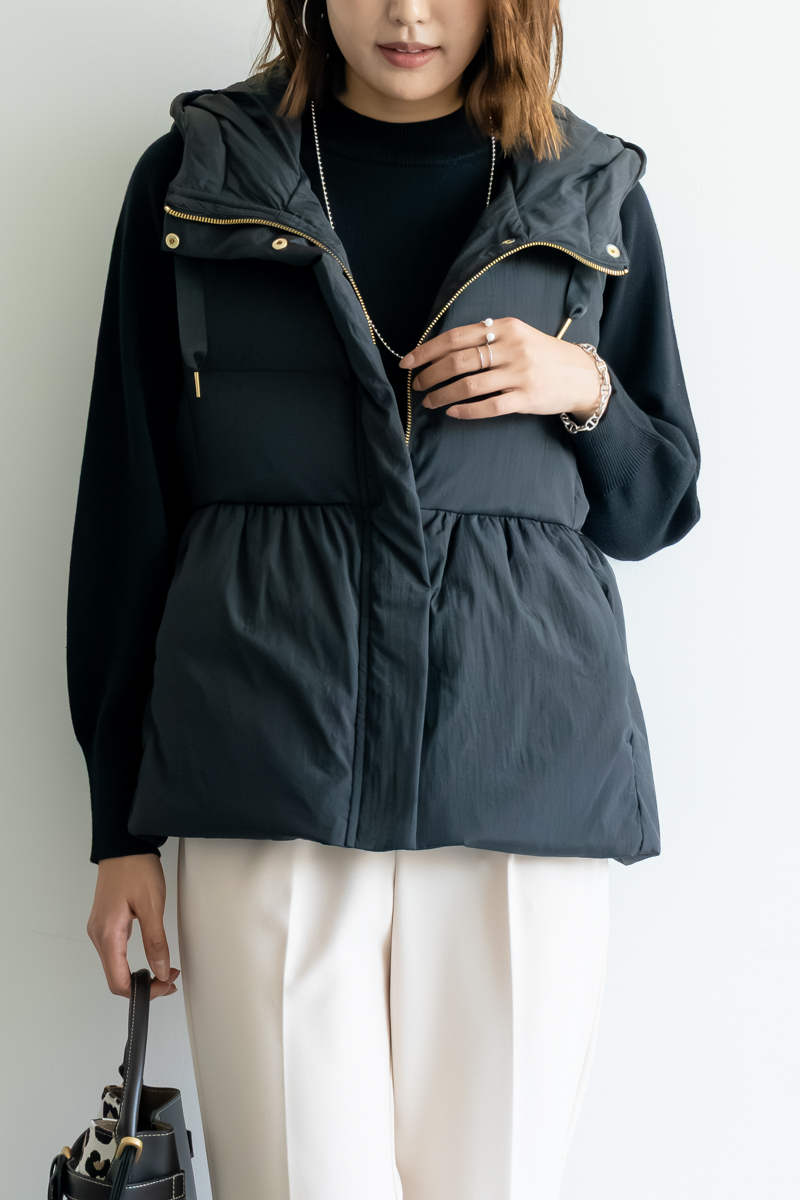 M-PREMIER♡ペプラムコート♡36サイズ♡新品 タフタペプラムベスト｜OUTER｜レディースファッション通販のM