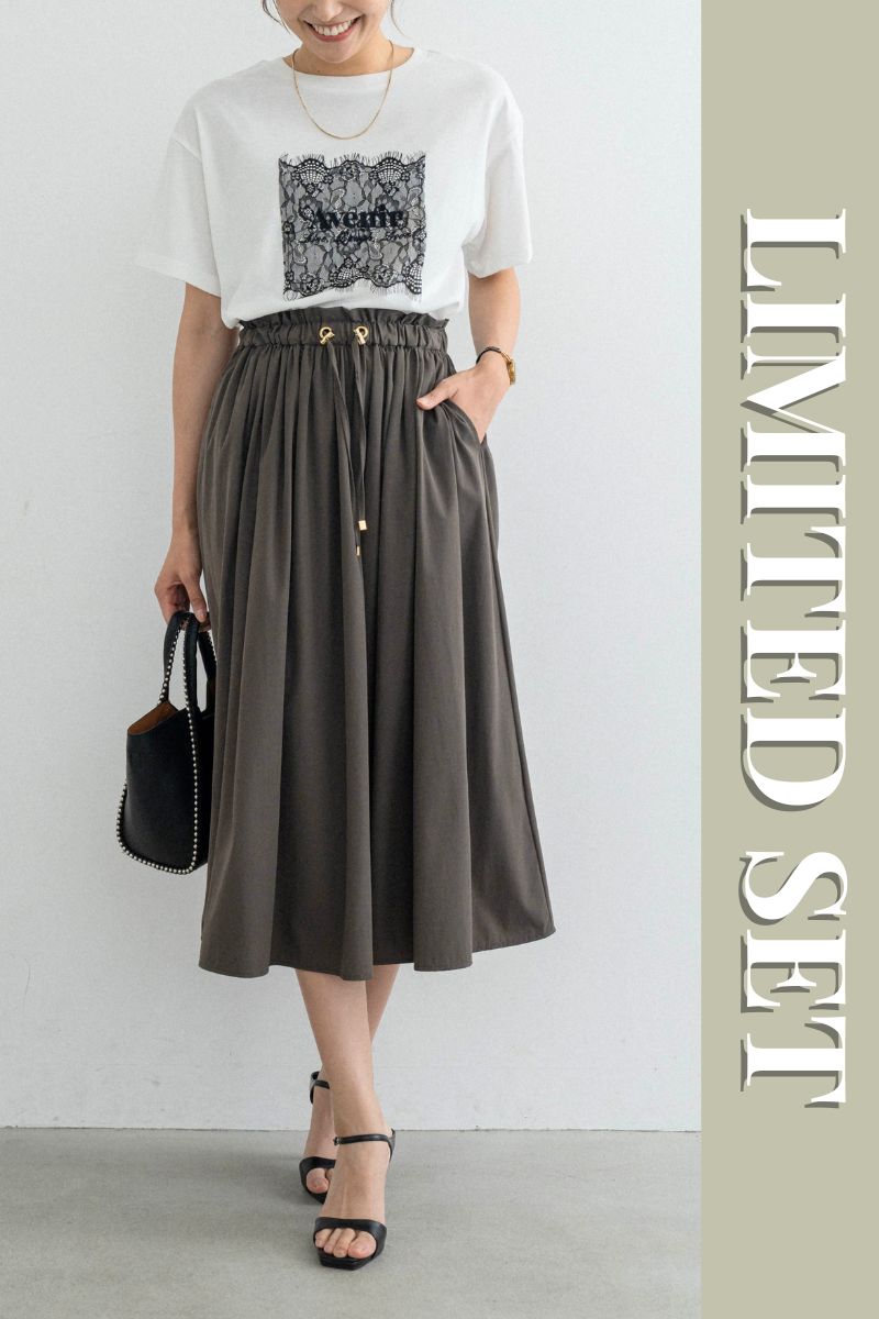 �yLIMITED SET�z���[�X�f�U�C�����ST�V���c�{�h���X�g�i�C�����X�J�[�g������������