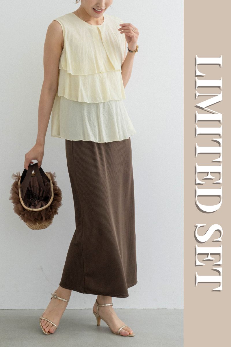 �yLIMITED SET�z �G�A���[���C���[�u���E�X�{�J�b�gI���C���X�J�[�g������������